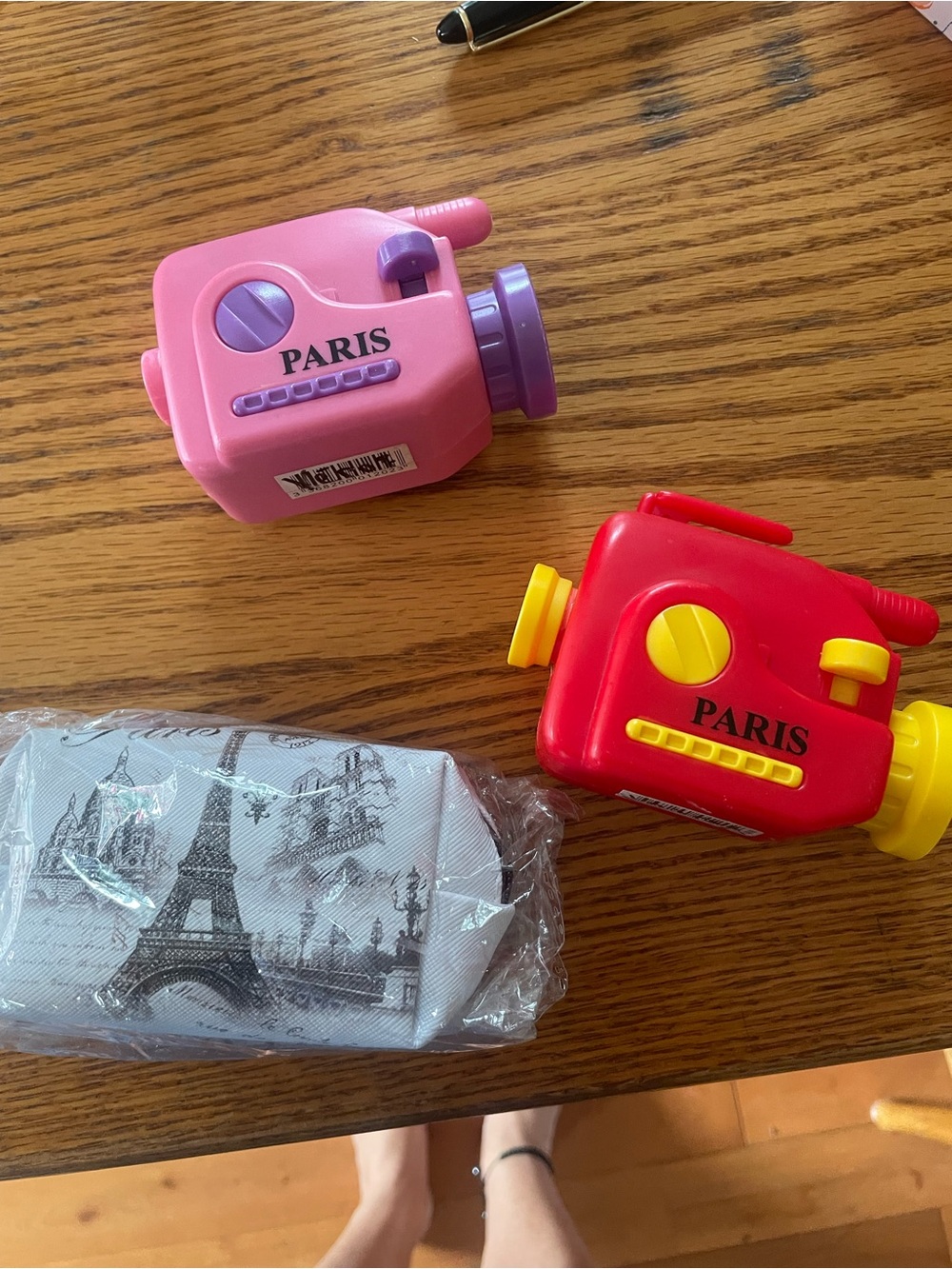 Aris Paris Toy Projector Cameras - Pink & Red with Purple & Yellow Accents